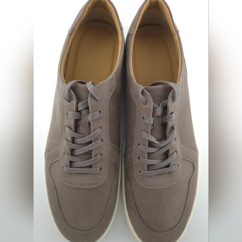 Nisolo Men's Beto Go-To Court Sneaker Grey Lace Up Size 12.5 M - Picture 7 of 7
